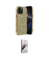 ieg™ iPhone 14 Kılıf Eksen Çizgi - Siyah Bilvis 3D Mat Cam Ekran Koruyucu