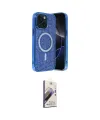 ieg™ iPhone 14 Kılıf Eksen Çizgi - Siyah Bilvis 3D Mat Cam Ekran Koruyucu
