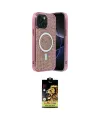 ieg™ iPhone 14 Kılıf Eksen Çizgi - Siyah Buffer Cam Ekran Koruyucu