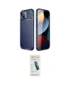 ieg™ iPhone 14 Kılıf Eksen Form Prime - Şeffaf Pasifik Cam Ekran Koruyucu
