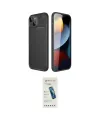 ieg™ iPhone 14 Kılıf Eksen Form Prime - Şeffaf Pasifik Cam Ekran Koruyucu