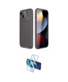 ieg™ iPhone 14 Kılıf Eksen Form Prime - Siyah 3D Antistatik Cam Ekran Koruyucu