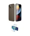 ieg™ iPhone 14 Kılıf Eksen Form Prime - Siyah 3D Antistatik Cam Ekran Koruyucu