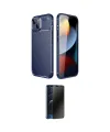 ieg™ iPhone 14 Kılıf Eksen Form Prime - Siyah 3D Antistatik Hayalet Cam Ekran Koruyucu