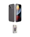 ieg™ iPhone 14 Kılıf Eksen Form Prime - Siyah Bilvis 3D Cam Ekran Koruyucu