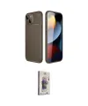 ieg™ iPhone 14 Kılıf Eksen Form Prime - Siyah Bilvis 3D Cam Ekran Koruyucu