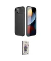 ieg™ iPhone 14 Kılıf Eksen Form Prime - Siyah Bilvis 3D Cam Ekran Koruyucu
