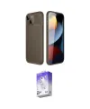 ieg™ iPhone 14 Kılıf Eksen Form Prime - Siyah Bilvis 5in1 3D Magic Cam Ekran Koruyucu