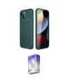ieg™ iPhone 14 Kılıf Eksen Form Prime - Siyah Bilvis 5in1 3D Magic Cam Ekran Koruyucu