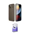 ieg™ iPhone 14 Kılıf Eksen Form Prime - Siyah Bilvis 5in1 5D Magic Hayalet Cam Ekran Koruyucu