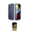 ieg™ iPhone 14 Kılıf Eksen Form Prime - Siyah Buffer Cam Ekran Koruyucu