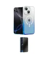 ieg™ iPhone 14 Kılıf Eksen Minimal Özel Seri - Siyah 3D Antistatik Hayalet Cam Ekran Koruyucu