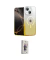 ieg™ iPhone 14 Kılıf Eksen Minimal Özel Seri - Siyah Bilvis 3D Cam Ekran Koruyucu