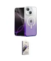 ieg™ iPhone 14 Kılıf Eksen Minimal Özel Seri - Siyah Bilvis 3D Mat Cam Ekran Koruyucu