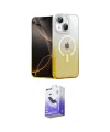 ieg™ iPhone 14 Kılıf Eksen Minimal Özel Seri - Siyah Bilvis 5in1 5D Magic Hayalet Cam Ekran Koruyucu