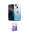 ieg™ iPhone 14 Kılıf Eksen Minimal Özel Seri - Siyah Bilvis 5in1 5D Magic Hayalet Cam Ekran Koruyucu