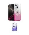 ieg™ iPhone 14 Kılıf Eksen Minimal Özel Seri - Siyah Bilvis 5in1 5D Magic Hayalet Cam Ekran Koruyucu