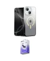 ieg™ iPhone 14 Kılıf Eksen Minimal Özel Seri - Siyah Bilvis 5in1 5D Magic Hayalet Cam Ekran Koruyucu