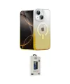 ieg™ iPhone 14 Kılıf Eksen Minimal Özel Seri - Siyah Bilvis Hayalet Cam Ekran Koruyucu