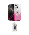ieg™ iPhone 14 Kılıf Eksen Minimal Özel Seri - Siyah Bilvis Hayalet Cam Ekran Koruyucu