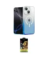 ieg™ iPhone 14 Kılıf Eksen Minimal Özel Seri - Siyah Buffer Cam Ekran Koruyucu