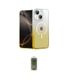 ieg™ iPhone 14 Kılıf Eksen Minimal Özel Seri - Siyah Joko Magic 5D Hayalet Cam