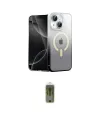 ieg™ iPhone 14 Kılıf Eksen Minimal Özel Seri - Siyah Joko Magic 5D Hayalet Cam