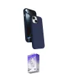 ieg™ iPhone 14 Kılıf İz Işık Koleksiyonu - Siyah Bilvis 5in1 3D Magic Cam Ekran Koruyucu