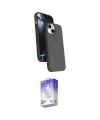 ieg™ iPhone 14 Kılıf İz Işık Koleksiyonu - Siyah Bilvis 5in1 3D Magic Cam Ekran Koruyucu