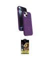 ieg™ iPhone 14 Kılıf İz Işık Koleksiyonu - Siyah Buffer Cam Ekran Koruyucu