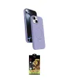 ieg™ iPhone 14 Kılıf İz Işık Koleksiyonu - Siyah Buffer Cam Ekran Koruyucu