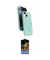 ieg™ iPhone 14 Kılıf İz Işık Koleksiyonu - Siyah Buffer Hayalet Cam Ekran Koruyucu