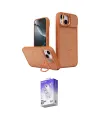 ieg™ iPhone 14 Kılıf İz Modern Prime - Siyah Bilvis 5in1 3D Magic Cam Ekran Koruyucu