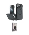 ieg™ iPhone 14 Kılıf İz Modern Prime - Siyah Bilvis Hayalet Cam Ekran Koruyucu