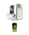 ieg™ iPhone 14 Kılıf İz Modern Prime - Siyah Buffer Cam Ekran Koruyucu