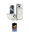 ieg™ iPhone 14 Kılıf İz Modern Prime - Siyah Buffer Hayalet Cam Ekran Koruyucu