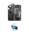 ieg™ iPhone 14 Kılıf Kıvılcım Form Prime - Siyah 3D Antistatik Cam Ekran Koruyucu