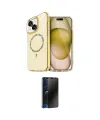 ieg™ iPhone 14 Kılıf Kıvılcım Form Prime - Siyah 3D Antistatik Hayalet Cam Ekran Koruyucu