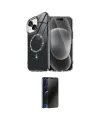 ieg™ iPhone 14 Kılıf Kıvılcım Form Prime - Siyah 3D Antistatik Hayalet Cam Ekran Koruyucu