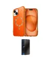 ieg™ iPhone 14 Kılıf Kıvılcım Form Prime - Siyah 3D Antistatik Hayalet Cam Ekran Koruyucu