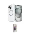 ieg™ iPhone 14 Kılıf Kıvılcım Form Prime - Siyah Bilvis 3D Cam Ekran Koruyucu