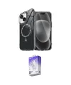 ieg™ iPhone 14 Kılıf Kıvılcım Form Prime - Siyah Bilvis 5in1 3D Magic Cam Ekran Koruyucu