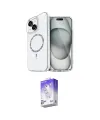 ieg™ iPhone 14 Kılıf Kıvılcım Form Prime - Siyah Bilvis 5in1 3D Magic Cam Ekran Koruyucu