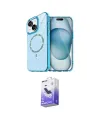 ieg™ iPhone 14 Kılıf Kıvılcım Form Prime - Siyah Bilvis 5in1 5D Magic Hayalet Cam Ekran Koruyucu