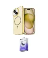 ieg™ iPhone 14 Kılıf Kıvılcım Form Prime - Siyah Bilvis 5in1 5D Magic Hayalet Cam Ekran Koruyucu
