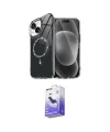 ieg™ iPhone 14 Kılıf Kıvılcım Form Prime - Siyah Bilvis 5in1 5D Magic Hayalet Cam Ekran Koruyucu