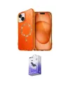 ieg™ iPhone 14 Kılıf Kıvılcım Form Prime - Siyah Bilvis 5in1 5D Magic Hayalet Cam Ekran Koruyucu