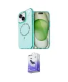 ieg™ iPhone 14 Kılıf Kıvılcım Form Prime - Siyah Bilvis 5in1 5D Magic Hayalet Cam Ekran Koruyucu