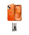 ieg™ iPhone 14 Kılıf Kıvılcım Form Prime - Siyah Bilvis Hayalet Cam Ekran Koruyucu