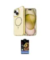 ieg™ iPhone 14 Kılıf Kıvılcım Form Prime - Siyah Buffer Hayalet Cam Ekran Koruyucu